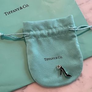 Tiffany & Co Sterling Silver Shoe Charm + Charm Clasping Link